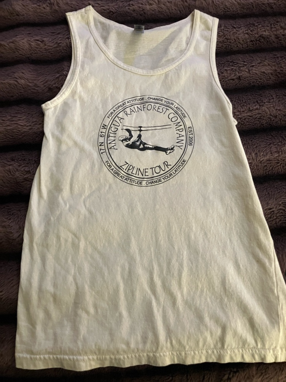 Antigua Rainforest Company Zipline Tour Graphic Tank - White